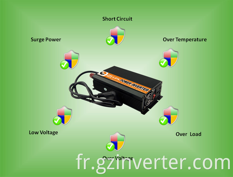 500W DC AC Circuit Circuit Battery Chargeur Chargeur Ongle Ups Onverter avec chargeur